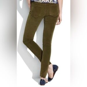 Madewell skinny corduroy pants size 24 x 32 olive